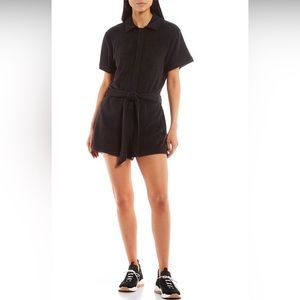 Gianni Bini Terry Cloth Tie Belt Romper